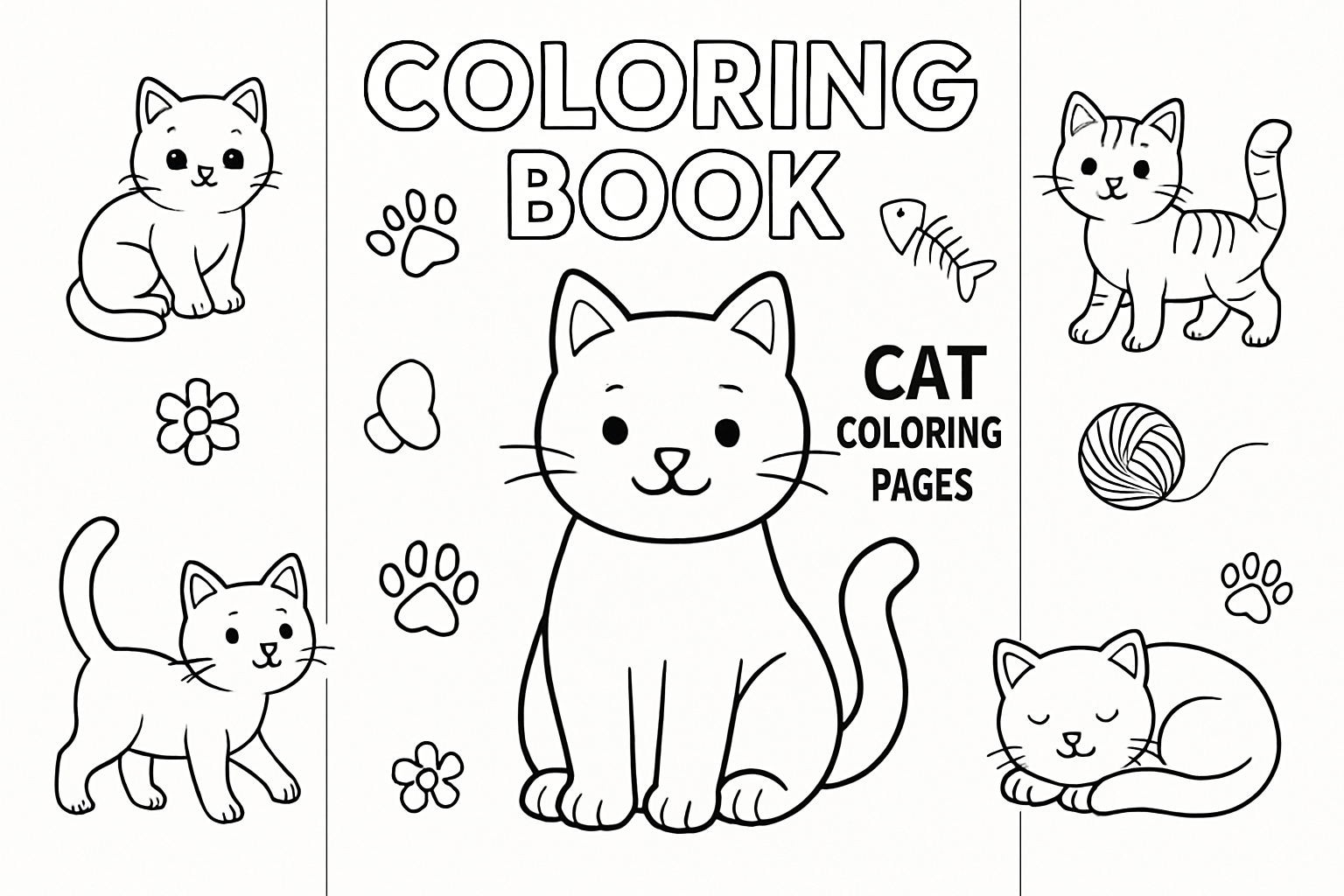 Cat Coloring Pages for Kids – Free Printable Sheets & Fun Activities - Coloring Pages