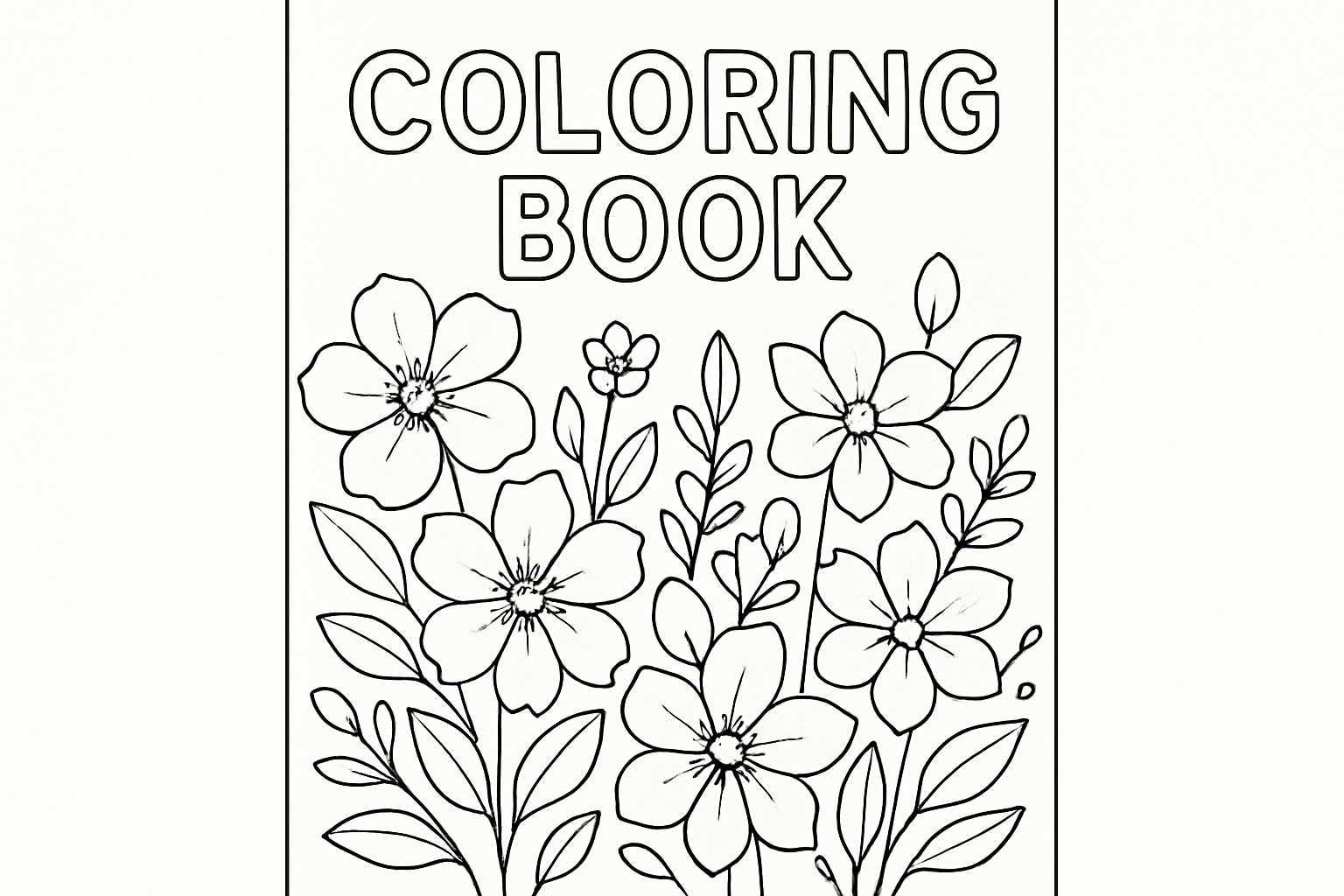 Páginas para colorear de flores imprimibles para niños