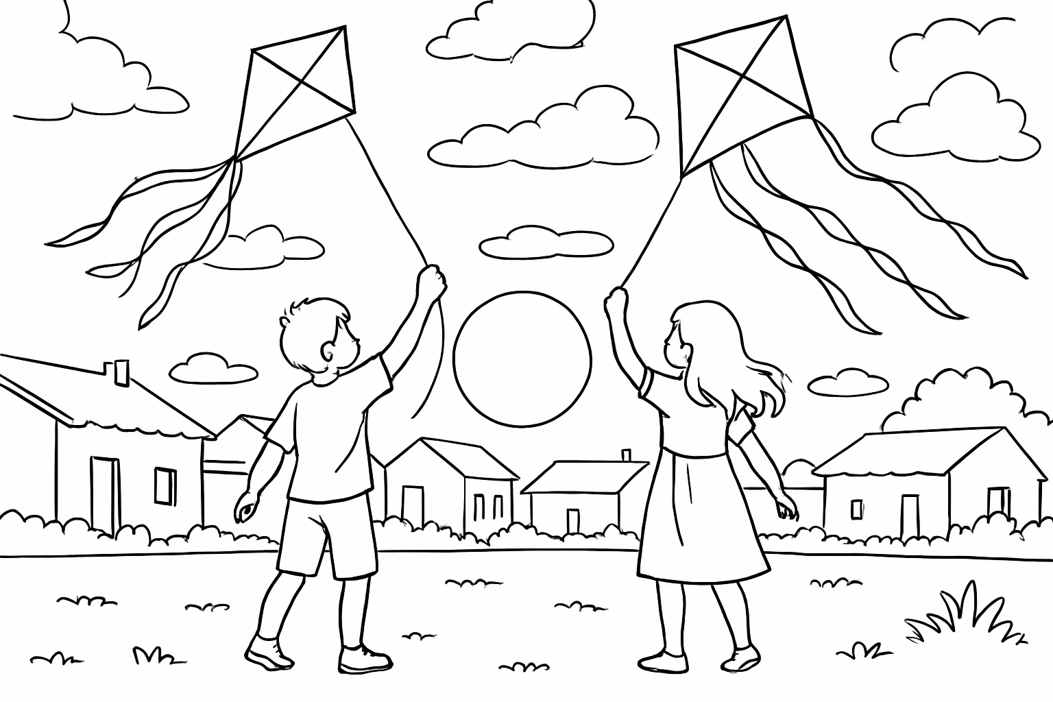 將照片轉換為填色頁的前後對比